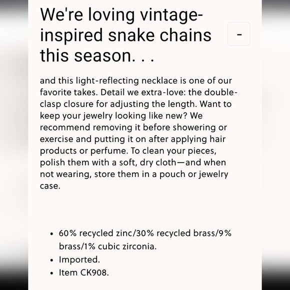 J. Crew Snake Chain Collar Necklace In Shiny Matte Gold - Picture 7 of 7